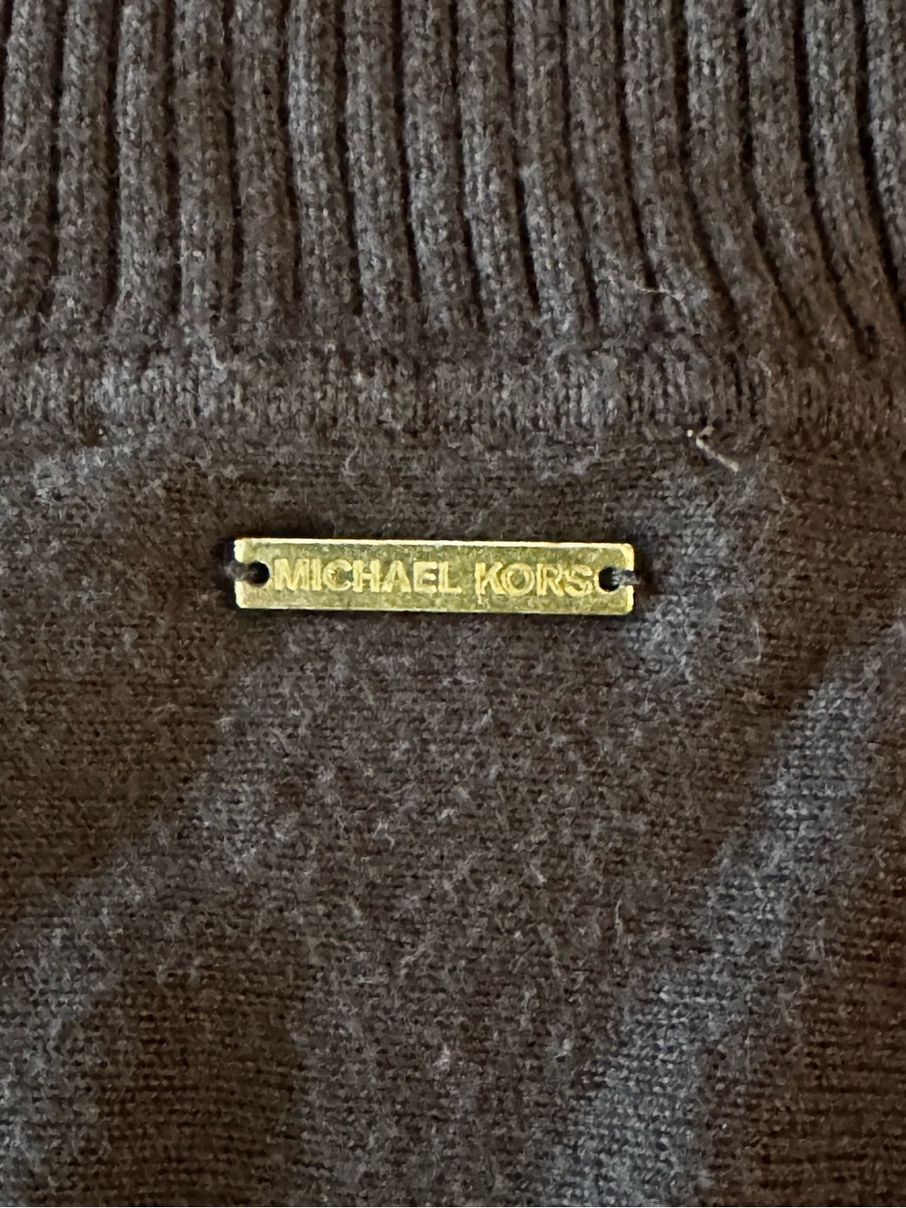 Michael Kors Brown Cowl-Neck Fringe Poncho, Soft Cozy - Picture 9 of 15